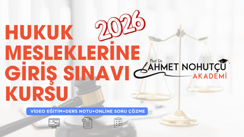 2026 Hukuk Mesleklerine Giriş Sınavı Kursu- Eylül