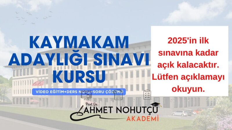 Kaymakam Adaylığı Sınavı Kursu